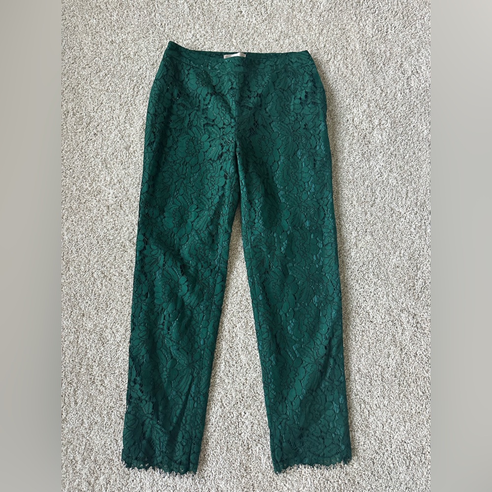 Rachel Parcell Green Lace Capris